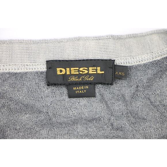 Diesel Black Gold Italy Made Long Oversized Cardigan Knit Wool Sweater Dress XXS - Picture 7 of 7